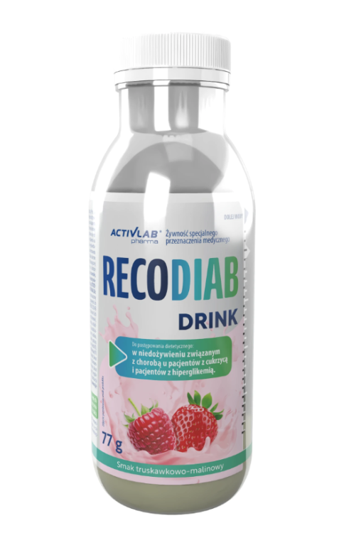 RECODIAB Drink smak truskawka-malina 77g