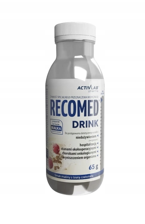 RECOMED DRINK smak malina z białą czekoladą butelka 65 g