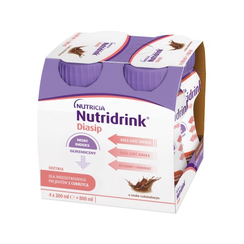 Nutridrink Diasip o sm.czekoladowym 4x200ml