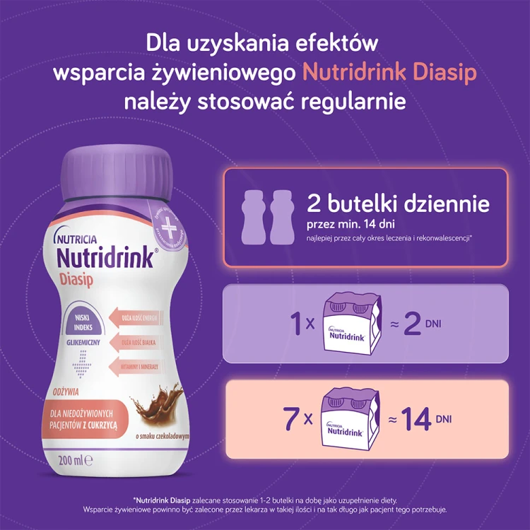 Nutridrink Diasip o sm.czekoladowym 4x200ml