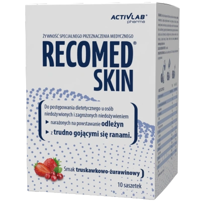 RecoMed SKIN na odleżyny i rany smak truskawkowo-żurawinowy (10 sasz.)